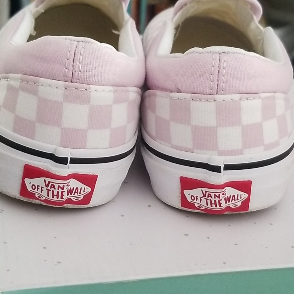 ⛔SOLD⛔Classic Slip-On Checkerboard Lila/Snw Wht - Picture 3 of 3